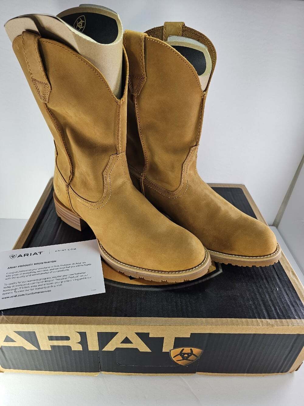 Ariat® Men's Hybrid Street Side Suede Boots 10016390 11 EE Wide Golden Wheat
